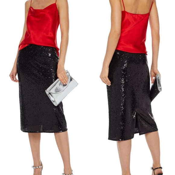 NWOT CINQ À SEPT Marta Sequined Skirt Size XS - Picture 2 of 9